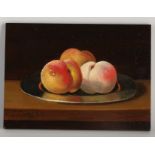 C. Cornelisz, Still life with peaches on a tin bowl