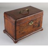 18th century burr walnut tea chest