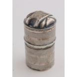 Silver loderein box, round