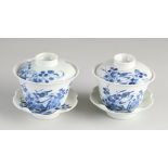 2x Three-piece Chinese cups