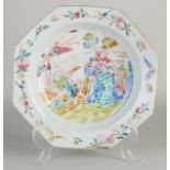 Chinese Family Rose plate 21.6 x 21.8 cm.