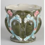 Antique Majolica cachepot