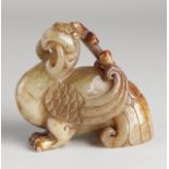 Chinese mythical figure carved from jade