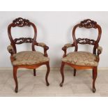 Pair of Biedermeier armchairs