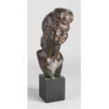 French bronze bust on pedestal