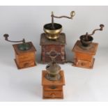 4 Antique coffee grinders
