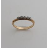 Gold ring with diamond