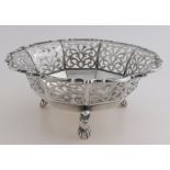 Round silver basket