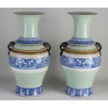 Two Chinese Cantonese vases H 47 cm.
