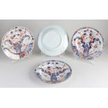 Four 18th Century Chinese Imari plates Ø 22.7 cm.