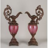 2 Historicism of glass vases, 1880