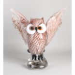 Modern glass owl