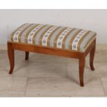 Cherry wood footstool in Biedermeier style