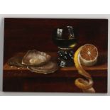 C. Cornelisz, Still Life with Roemer, Oysters and Lemon