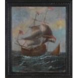 Not signed, 17th Century two-master at sea