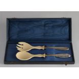 Salad cutlery with silver
