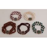 5 bracelets, various