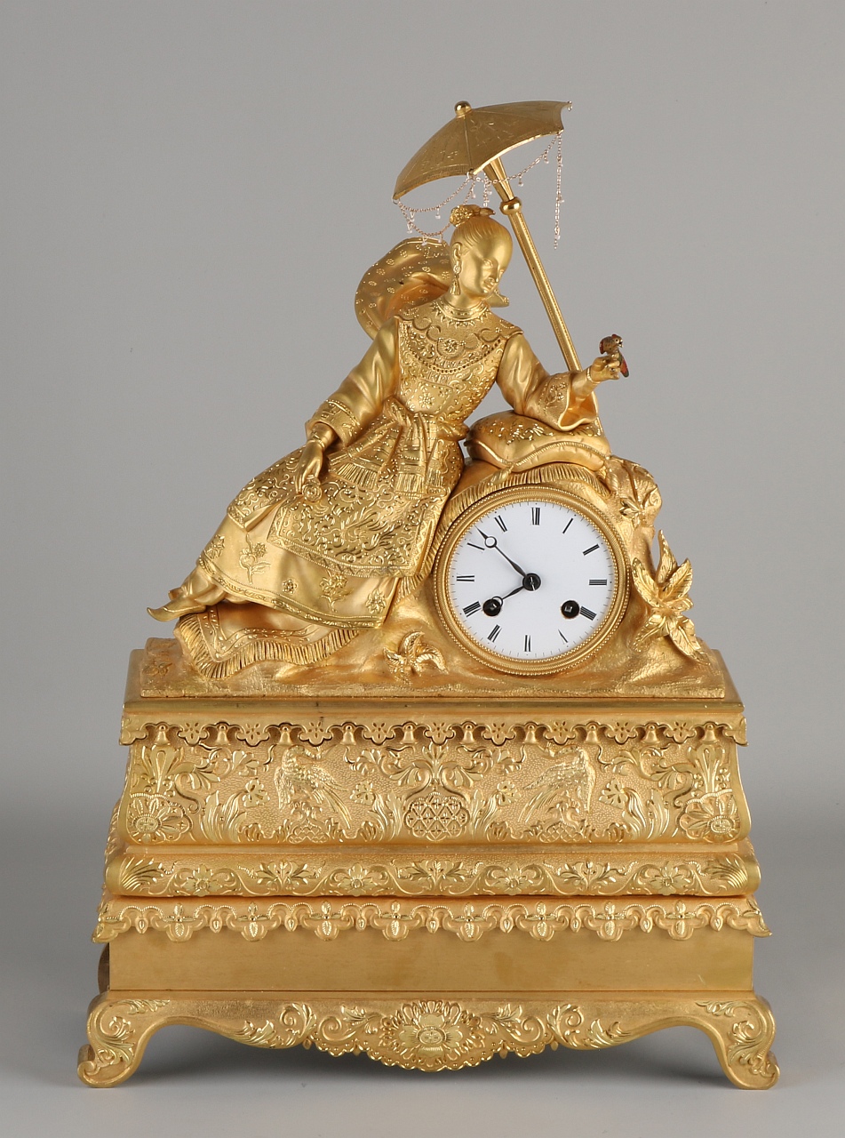 Rare ormolu Charles Dix mantel clock, 1840