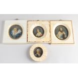 Four miniature paintings