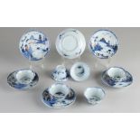 Six 18th century Chinese Imari porcelain cups and saucers