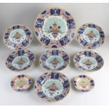 Nine antique Dutch plates