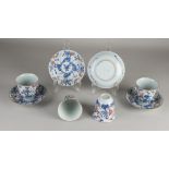 4 Chinese chocolate cups + saucers
