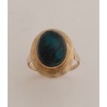 Gold ring green stone