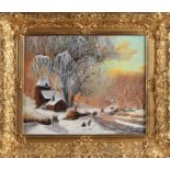 L. Hoffmann, Winter scene with ice fun