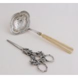 Silver grape scissors + sugar shaker