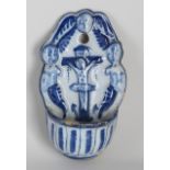 Delft holy water holder
