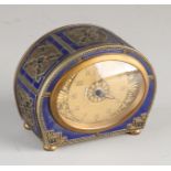 Antique Kienzle alarm clock with enamel