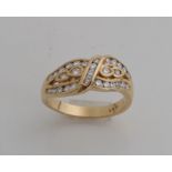 Gold ring with diamond