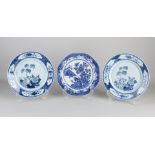 Three 18th century Chinese plates