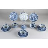 Six Chinese cups / saucers