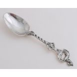 Silver birth spoon, 1870