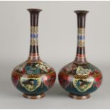 2 Japanese Meiji vases