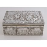 Silver biscuit tin