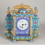 Cloisonne table clock