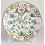 17th century Turkish bowl Iznik Ø 30.7 cm.
