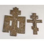 2 antique Russian holy crosses