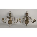 2 Bronze wall sconces