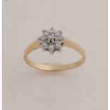 Gold ring with diamond