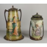 2 Jugendstil advertising storage tins