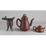 3x Chinese Yixing ceramics