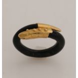 Ring with gold snake