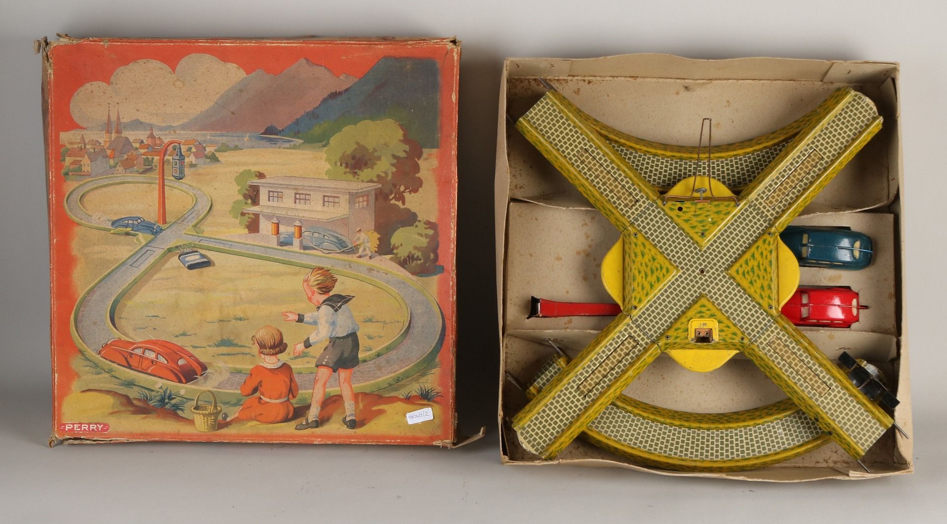 German toy racetrack, 1930