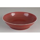 Chinese red-glazed plate