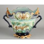 Antique Majolica flower pot