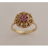 Gold ring with ruby