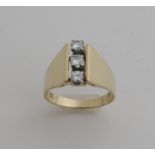 Gold ring with diamond